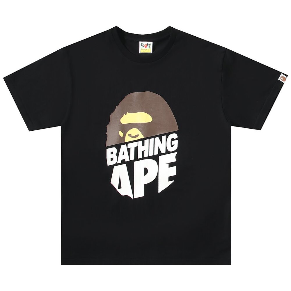 Bape Peek Big Ape Head T-Shirt Black | A Bathing Ape